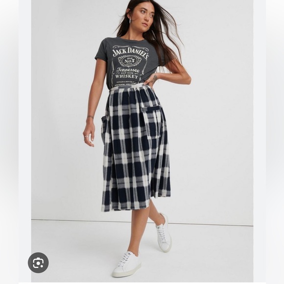 Lucky Brand Gigi Apron plaid wrap skirt - Picture 1 of 5